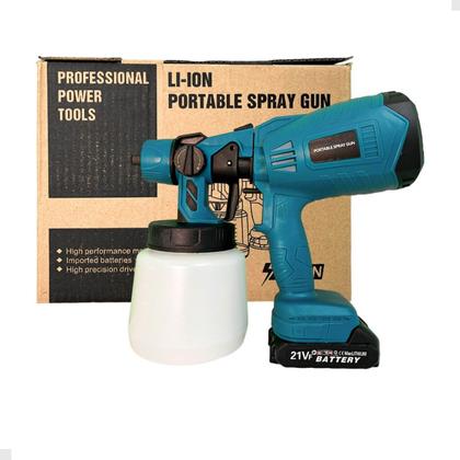Imagem de Aplicador Pulverizador Pistola De Pintura Elétrica Bateria Profissional 4 Bicos