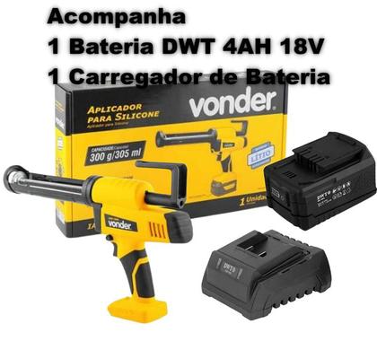 Imagem de Aplicador Silicone IASV 1830 Vonder +1 bateria 4Ah 18V DWT