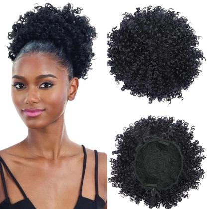 Imagem de Aplique Afro Puff Coque Fibra Orgânica Cor 1B