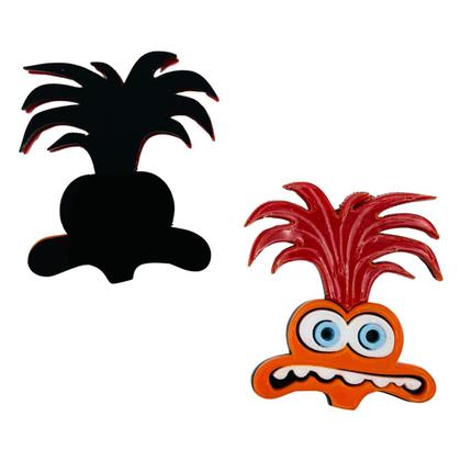 Imagem de Aplique Ansiedade Divertidamente 39x34mm 1pç Artesanato Biju