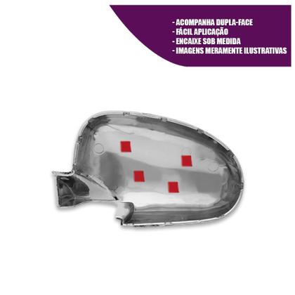 Imagem de Aplique Cromado Capa Retrovisor Gol G2 Bola 1995 a 1999 Parati G2 1995 a 1999 Saveiro G2 1995 a 1999