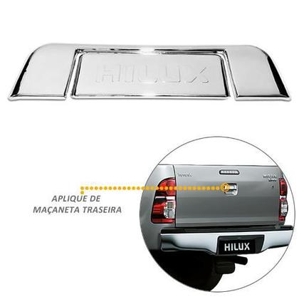 Imagem de Aplique cromado macaneta hilux 05/...- traseira