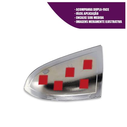 Imagem de Aplique Cromado para Capa Retrovisor Fiesta Rocam 2002 2003 2004 2005 2006 2007 2008 2009 2010 2011