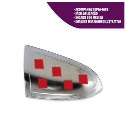 Imagem de Aplique Cromado para Capa Retrovisor Fiesta Rocam 2002 2003 2004 2005 2006 2007 2008 2009 2010 2011