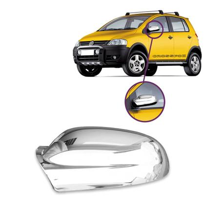 Imagem de Aplique Cromado para Capa Retrovisor Fox G1 2003 a 2010 CrossFox 2005 a 2010 SpaceFox 2006 a 2010