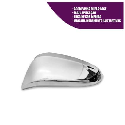 Imagem de Aplique Cromado para Capa Retrovisor Hilux Sr Srv Srx Sw4 2016 a 2021 Rav4 2014 a 2021