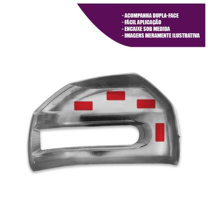 Imagem de Aplique Cromado para Capa Retrovisor Idea Adventure Locker 2007 a 2010 Palio Weekend Locker G4 2009 a 2016 Strada Adventure G4 2007 a 2019 Com Pisca