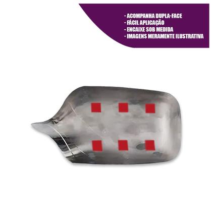 Imagem de Aplique Cromado para Capa Retrovisor Palio G1 1996 1997 1998 1999 2000 Uno Fire 2001 2002 2003 2004