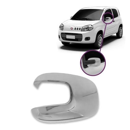 Imagem de Aplique Cromado para Capa Retrovisor Uno Evo 2010 2011 2012 2013 2014 2015 2016 2017 2018