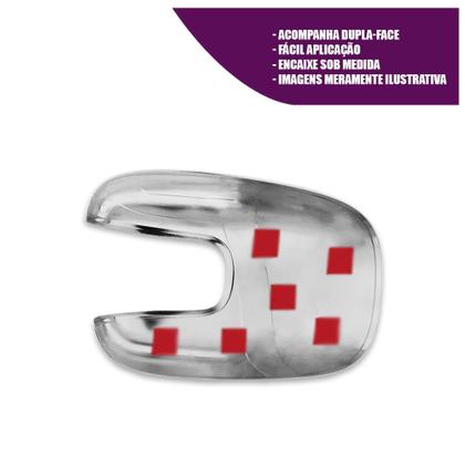 Imagem de Aplique Cromado para Capa Retrovisor Uno Evo 2010 2011 2012 2013 2014 2015 2016 2017 2018