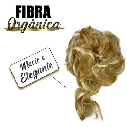 Imagem de Aplique de Cabelo Coque Grego c/ Pontas Coque Fibra Orgânica