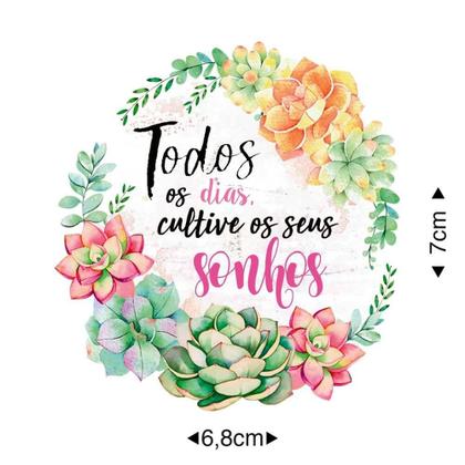 Imagem de Aplique de MDF e Papel - Cactos, Flores, Suculentas e Sonhos - APM8 - 1278