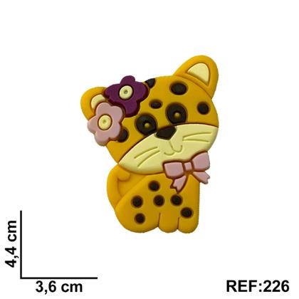 Imagem de Aplique Kit 10 Peças Onça com Flor Emborrachado