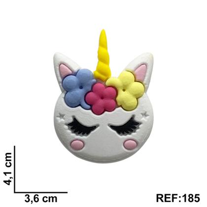 Imagem de Aplique Kit 10 Peças Unicornio c/ Cílios  Emborrachado