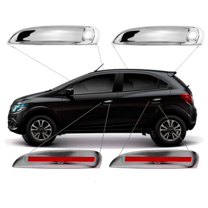 Imagem de Aplique Maçaneta Onix 13/16 Cobalt 11/16 Prisma 13/16 Spin 12/16 4p Cromado