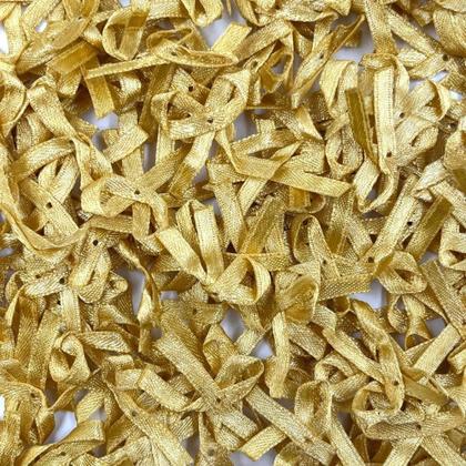 Imagem de Aplique Mini Laço Cetim 4mm Dourado Gold 80un Costura Arte