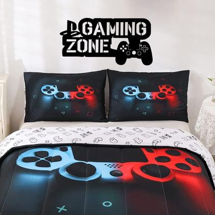 Imagem de Aplique Parede Quadro Para Decoração Quarto e Espaço Gamer em Mdf Cor Preto