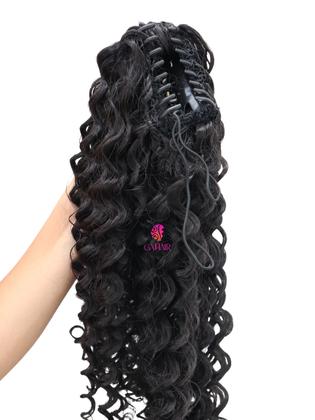 Imagem de Aplique Rabo De Cavalo Cacheado Com Cabelo Organico Premium - 60Cm - Cheio