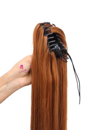 Imagem de Aplique Rabo De Cavalo Com Cabelo Liso Organico Premium 70Cm +Presilha