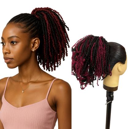 Imagem de Aplique Rabo De Cavalo De Dread Lucs Cacheado Afro Puff