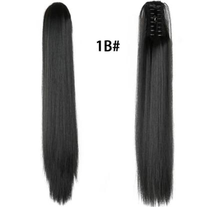 Imagem de Aplique Rabo de cavalo Orgânico Liso Preto 65cm