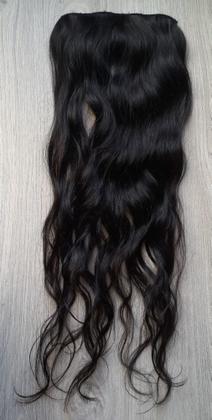 Imagem de aplique  tic tac cabelo humano liso ondulado 60cm