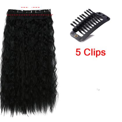 Imagem de Aplique Tic-Tac Identico ao Cabelo Humano 70 cm Preto Cacheado - Weng