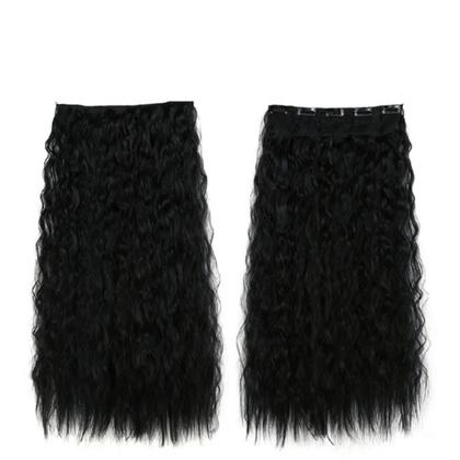 Imagem de Aplique Tic-Tac Identico ao Cabelo Humano 70 cm Preto Cacheado - Weng