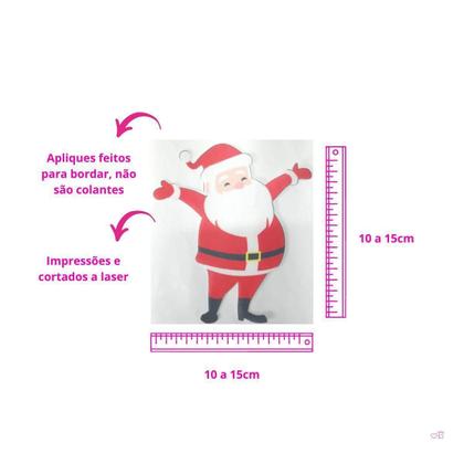 Imagem de Apliques De Natal Patchwork Para Bordar Pano De Prato -10Pçs