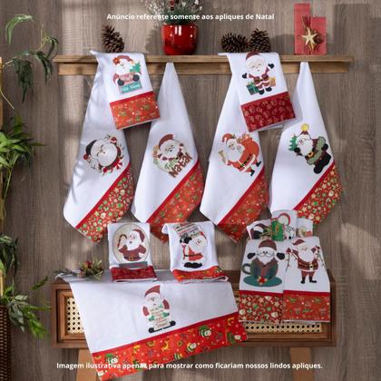 Imagem de Apliques de Natal Patchwork Para Bordar Pano de Prato Artesanato/Customização/Aplicação -10 unidades