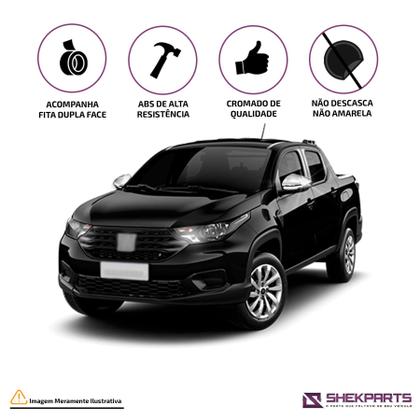 Imagem de Apliques para capa Retrovisor Tuning Fiat Argo Cronos 2018 2019 2020 2021 2022 2023 2024 Nova Strada 20 21 22 23 24 Com Pisca