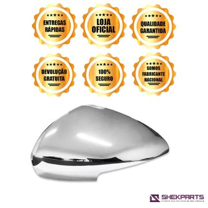 Imagem de Apliques para capa Retrovisor Tuning Fiat Argo Cronos 2018 2019 2020 2021 2022 2023 2024 Nova Strada 20 21 22 23 24 Com Pisca