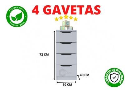 Imagem de Apoio 4 Gavetas 72cm altura Moderno