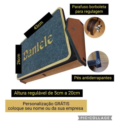 Imagem de Apoio Ajustável para pés mesa escritório com carpete ergonômico