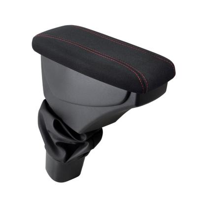 Imagem de Apoio Braço Chevrolet Prisma Tecido Preto Costura Vermelha