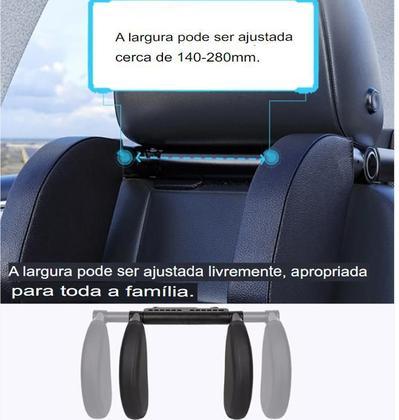 Imagem de Apoio Cabeça Veicular Viagem Infantil Adulto Almofada Couro