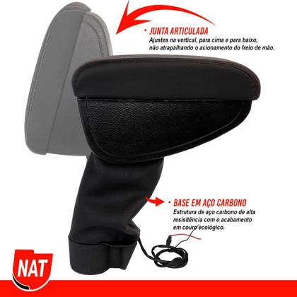 Imagem de Apoio de Braço Argo Cronos 2017 Até 2023 E Strada 2021 Até 2023 C/ Usb