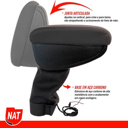 Imagem de Apoio de Braço Argo Cronos 2017 Até 2023 E Strada 2021 Até 2023 C/ Usb