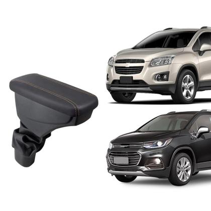 Imagem de Apoio De Braço Chevrolet Tracker Couro Grafite Cost. Marrom