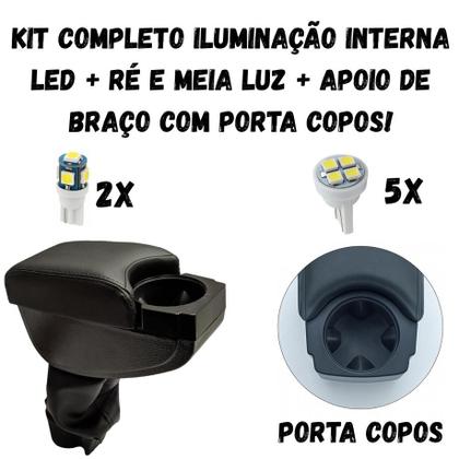 Imagem de Apoio De Braço Com Porta Copos Argo E Cronos 2017/2021 + LED