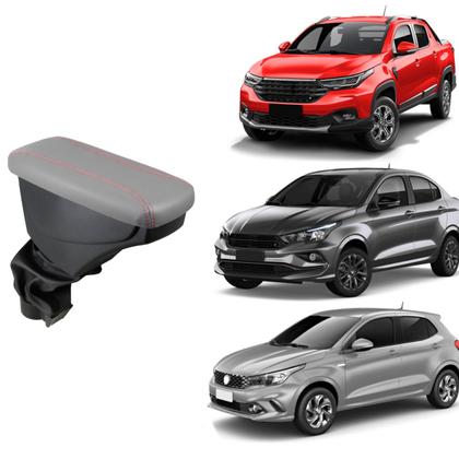 Imagem de Apoio De Braço Cronos material sintético Cinza Cost. Vermelha