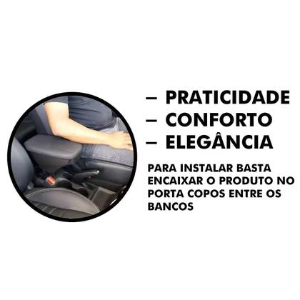 Imagem de Apoio De Braço Fiat Linea Couro Marrom Costura Marrom