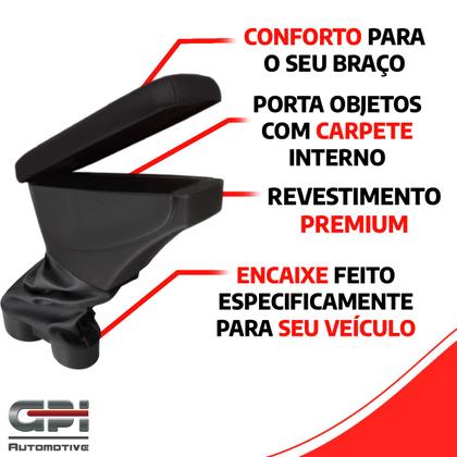 Imagem de Apoio De Braço Ford Ka Couro Marrom Costura Branca