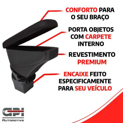 Imagem de Apoio De Braço Honda Wr-v Couro Grafite Costura Marrom