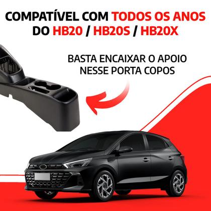 Imagem de Apoio De Braço Hyundai Hb20 Couro Marrom Sem Costura