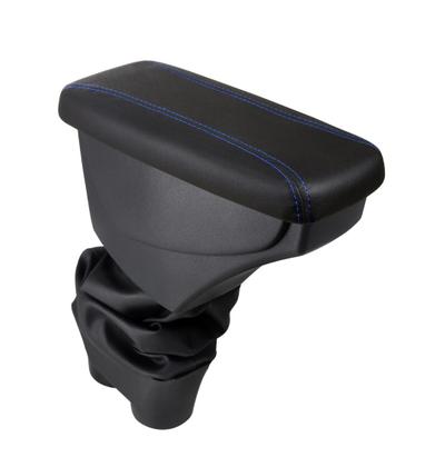 Imagem de Apoio De Braço Peugeot 2008 Couro Preto Costura Azul