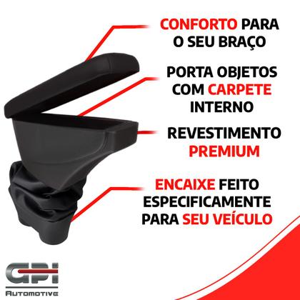 Imagem de Apoio De Braço Peugeot 2008 Couro Preto Costura Branca