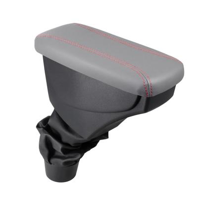 Imagem de Apoio De Braço Toyota Etios Couro Cinza Costura Vermelha