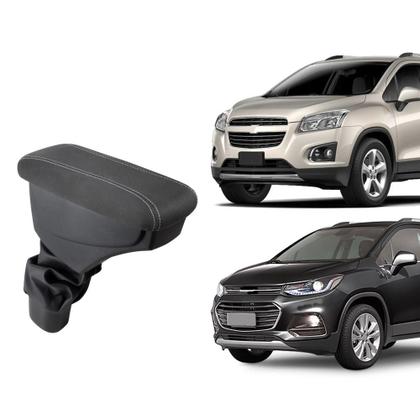 Imagem de Apoio De Braço Tracker Tecido Grafite Costura Branca