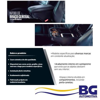 Imagem de Apoio de Braço Universal Sintético Preto com Linha Preta
